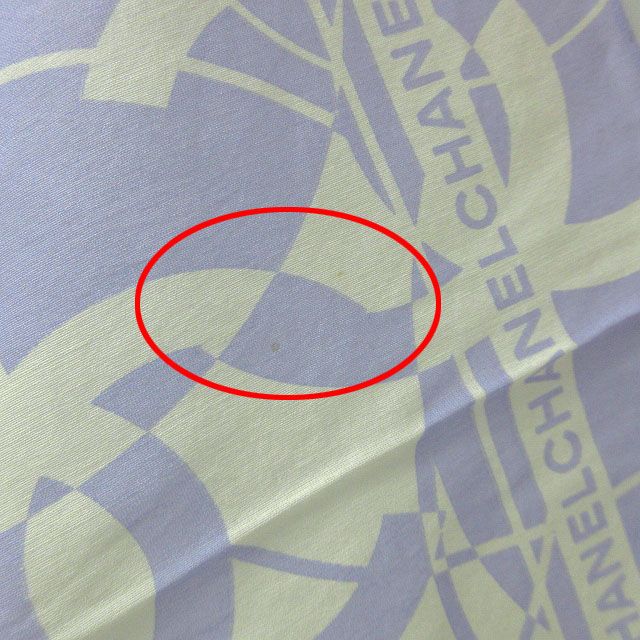 シャネル CHANEL スカーフ ココマーク コットン シルク ブルー系 絹 綿  