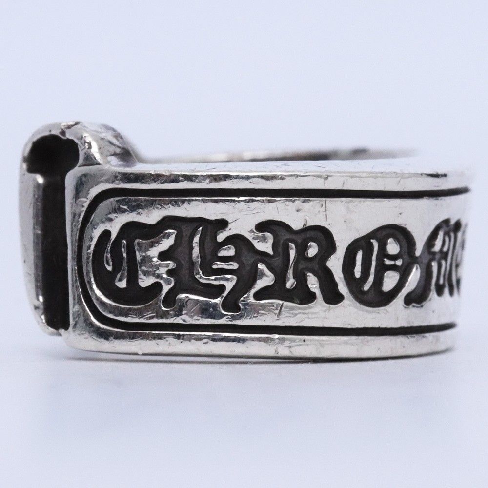 レシート原本付き CHROME HEARTS ラージスクロールラベル　15号 15号 CHROME HEARTS ラージ スクロール ラベルリング シルバー