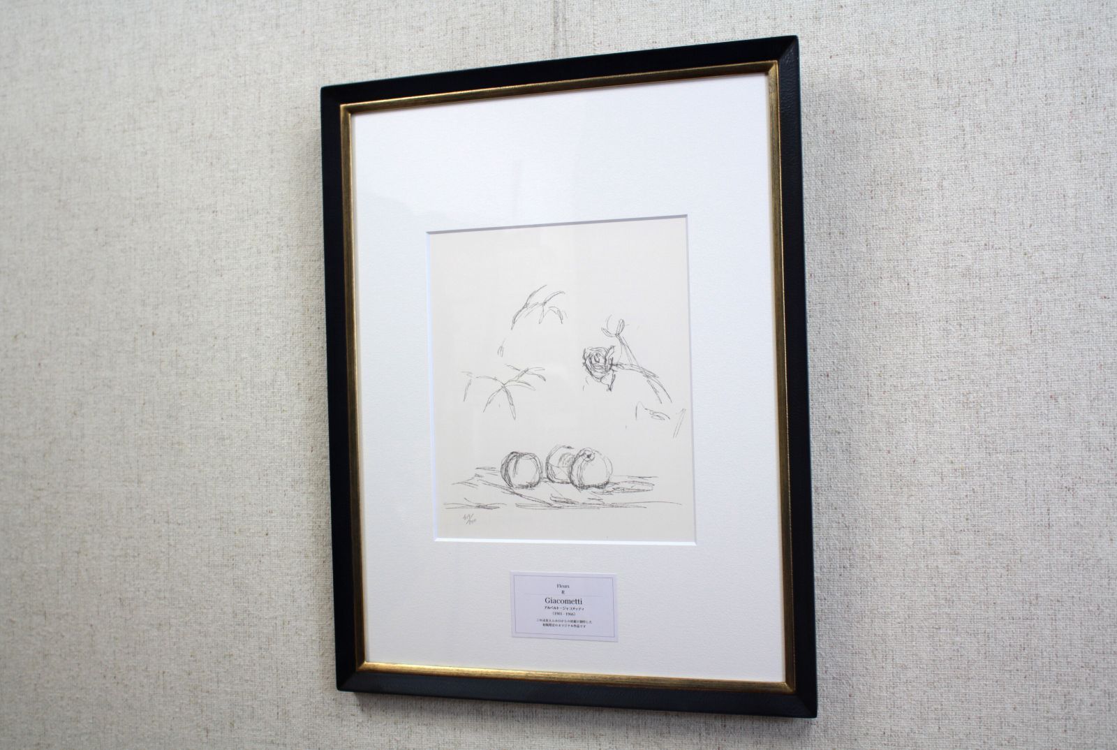 アルベルト・ジャコメッティ『花』リトグラフ【真作保証】 絵画 アルベルト・ジャコメッティ『花』リトグラフ【真作保証】 絵画