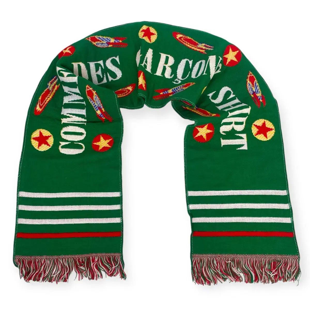 CDG コムデギャルソン マフラー 未使用品 ロゴデザイン】コムデギャルソン CDG マフラー ニットストール