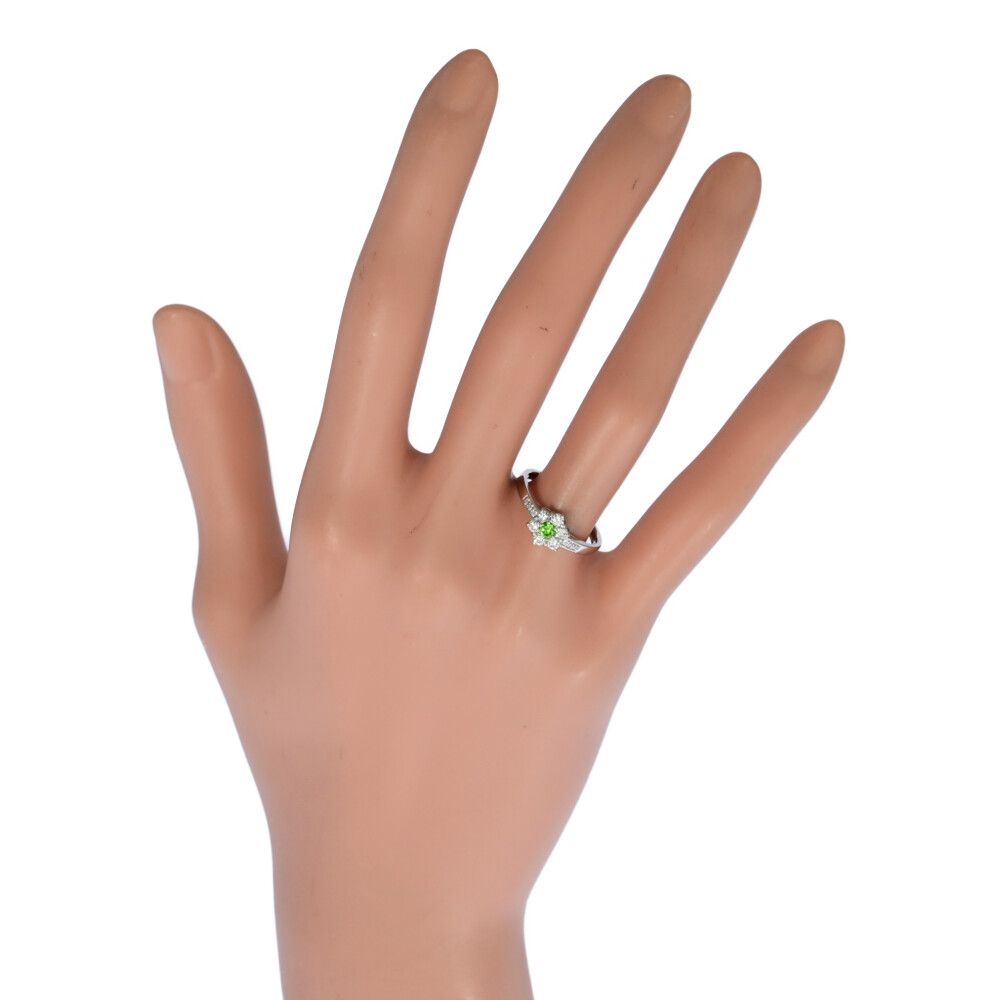 0.33ct|取り巻きセッティング グリーン