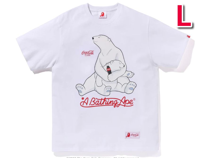 新品 送料無料 匿名配送【 BAPE X Coca-Cola 】POLAR BEAR TEE(L