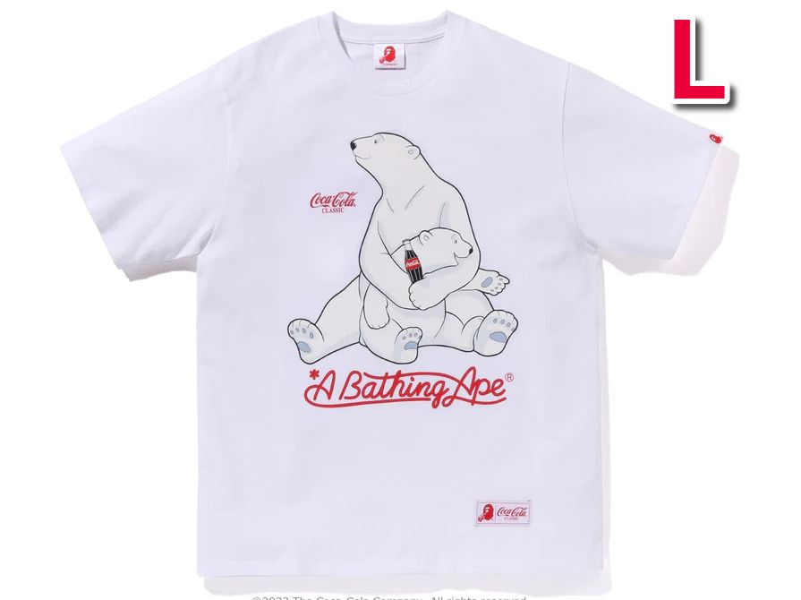 新品 送料無料 匿名配送【 BAPE X Coca-Cola 】POLAR BEAR TEE（L