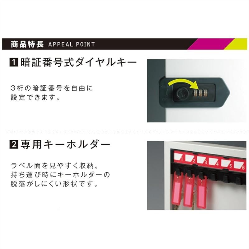 ソニック キーボックス ダイヤル式 524個吊 KS-968 0 WWW_KANDAIZUMI_COM