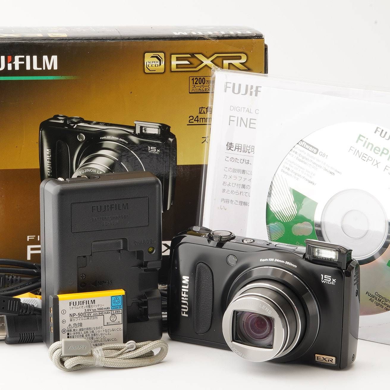 富士フィルム FUJIFILM FINEPIX F300 ショップ EXR ブラック 15x 光学