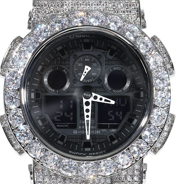 G-SHOCK カスタム GA100 フルカスタム Gショック 大粒CZダイヤ