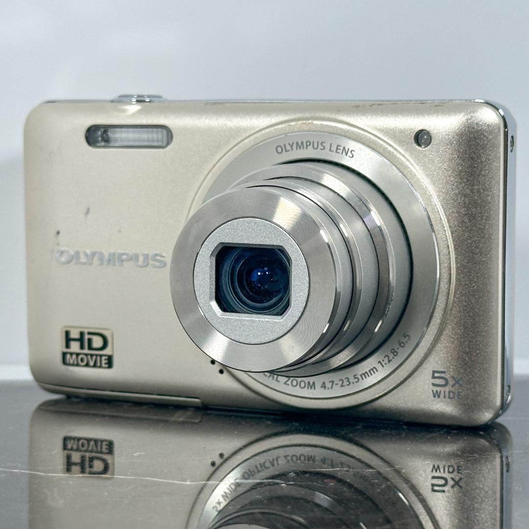 OLYMPUS VG-145 シャンパンゴールド オリンパス デジタルカメラ コンデジ コンパクトデジカメ カメラ 動作品 広角26mm 光学5倍ズーム スリム 軽量モデル 上品カラー レトロデジカメ