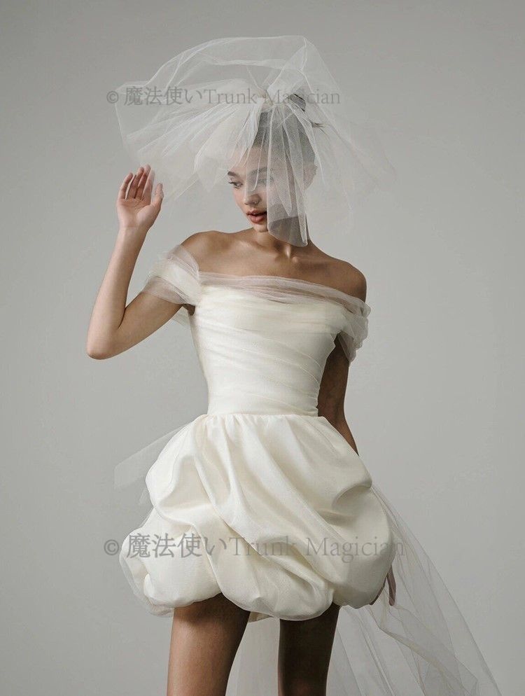 ウェディングドレス オフショルダー