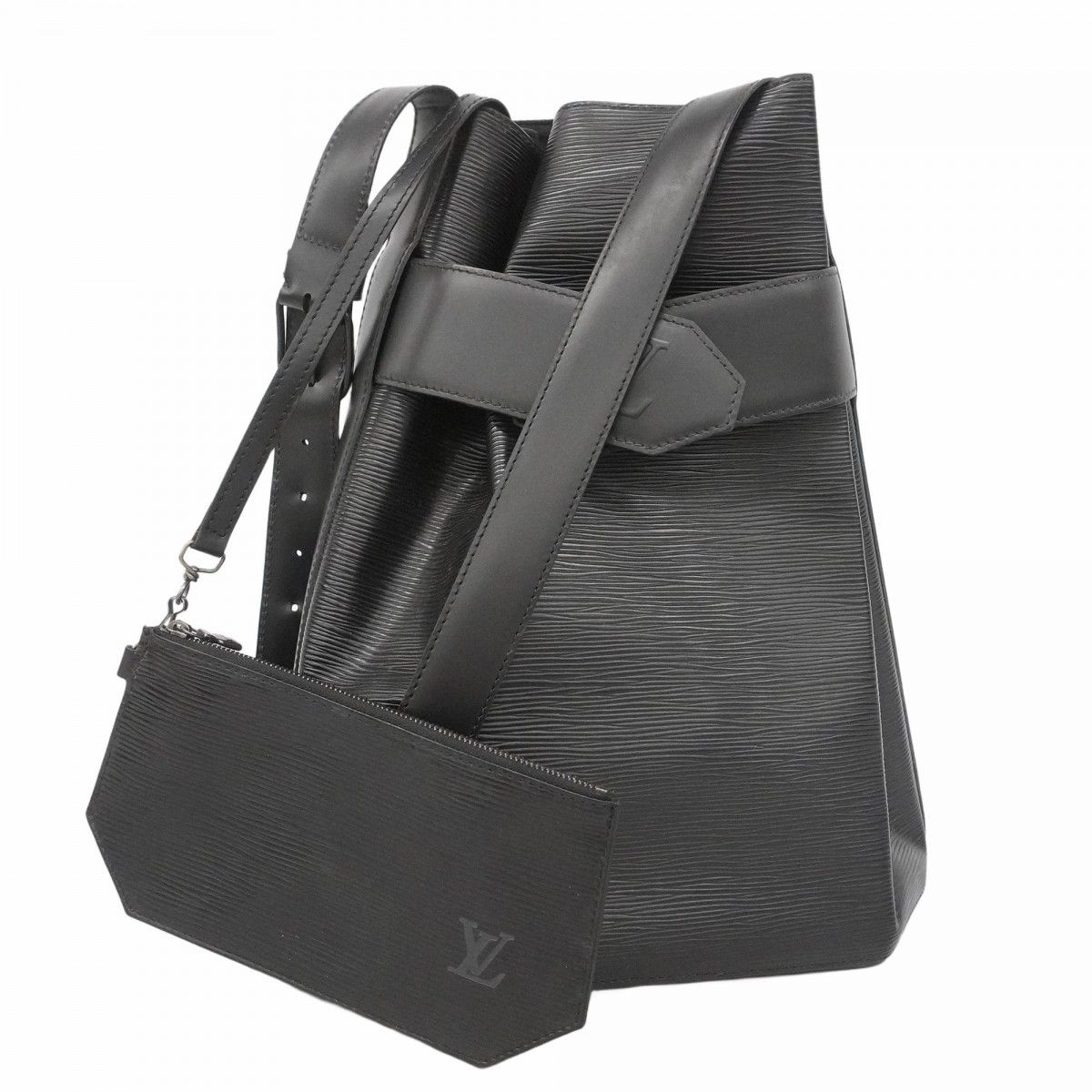 5md4024 ルイヴィトン ショルダーバッグ エピ サックデポールGM M80155 ノワール レディース