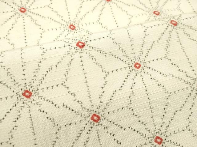 平和屋着物○上質な紬 麻の葉文様 正絹 逸品 DAAR4306tw - メルカリ