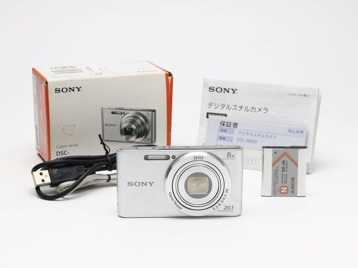B 並品 SONY ソニー Cyber-shot DSC-W830 シルバー 初期不良返品可 44-96