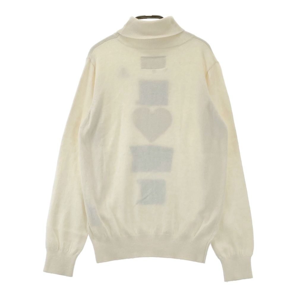 【美品】 ルコック スポルティフ ゴルフ ニット セーター M ホワイト ♪ ルコックスポルティフ ゴルフ le coq sportif golf クルーネック