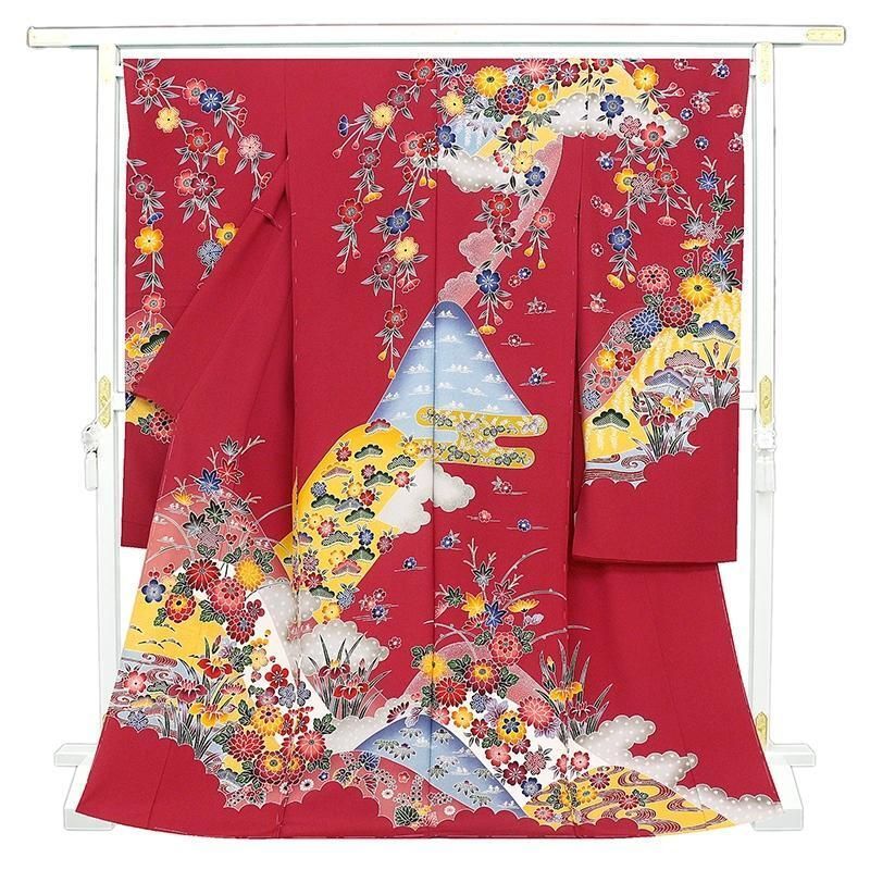 507z27☆泰常 振袖 金通し 辻が花絞り染 作家物 薄黄☆美品 成人式結婚