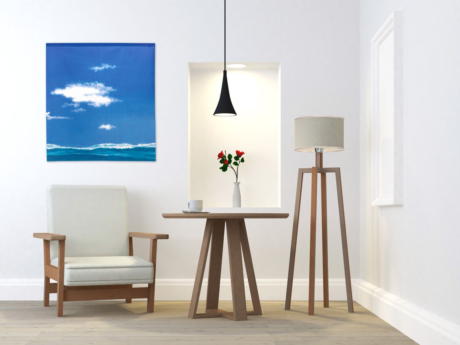 【SIMON BAKER】のれん「波に雲」85x90cm ×5枚セット【日本製】のれん 暖簾 家紋 間仕切り ジブリ トトロ 千と千尋 風景 景色 目隠し スヌーピー ウィリアムモリス【匿名配送らくらくメルカリ便