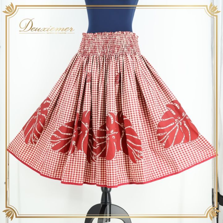 ハワイで購入☆パウスカート♡赤 フラダンス 衣装 パウスカート レッド