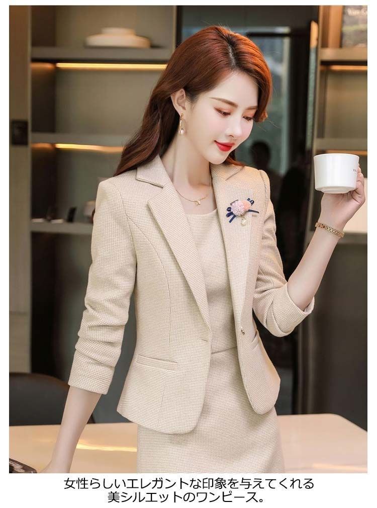 ワンピース ジャケット レディース セレモニースーツ 母 ツイード風 ママスーツ セットアップ ワンピーススーツ 30代 40代 50代 卒業式 結婚式 母親 20代 セレモニースーツ スーツ ツイー lucky607108 MAAHADDERANG_COM