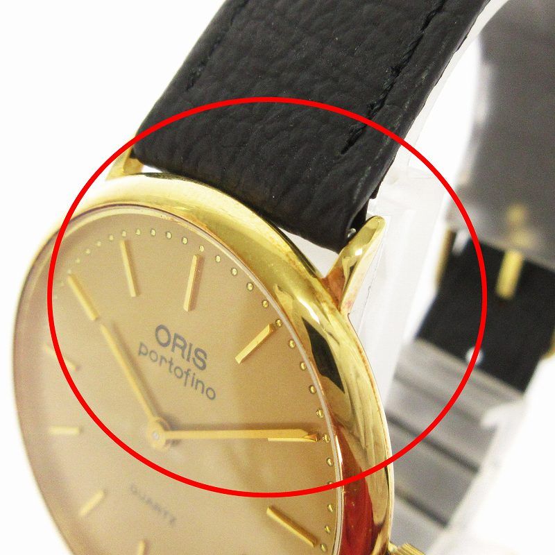 ORIS ゴールド アナログ時計 オリス ORIS PORTOFINO 腕時計 アナログ クオーツ 文字盤