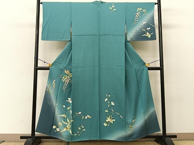 訪問着 セット 正絹 作家物 宝尽くし 薄茶色に古典柄訪問着