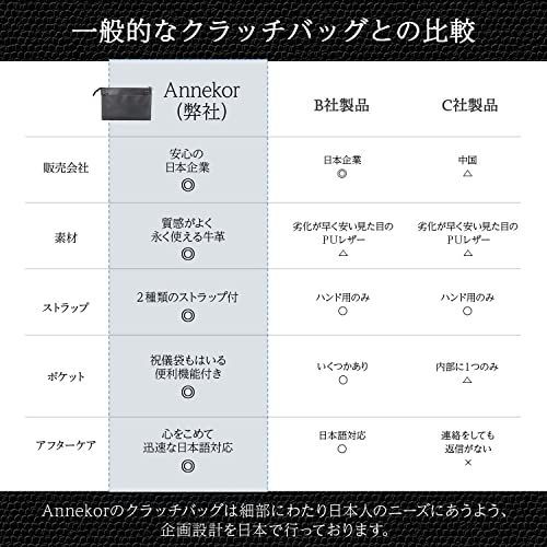 ブラック アンコール クラッチバッグ 2WAY 本革 職人のこだわり メンズ