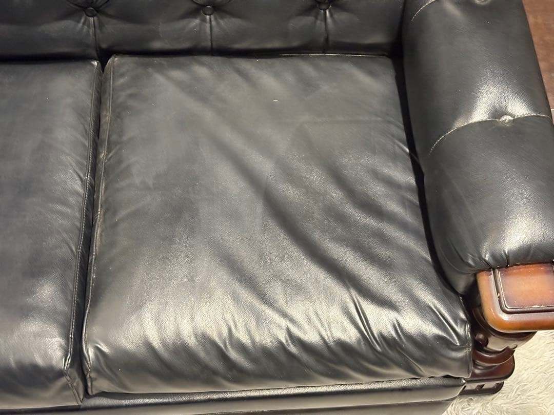 karimoku カリモク 3人掛けソファ 3Pソファ ボタンダウン 本革 IZ