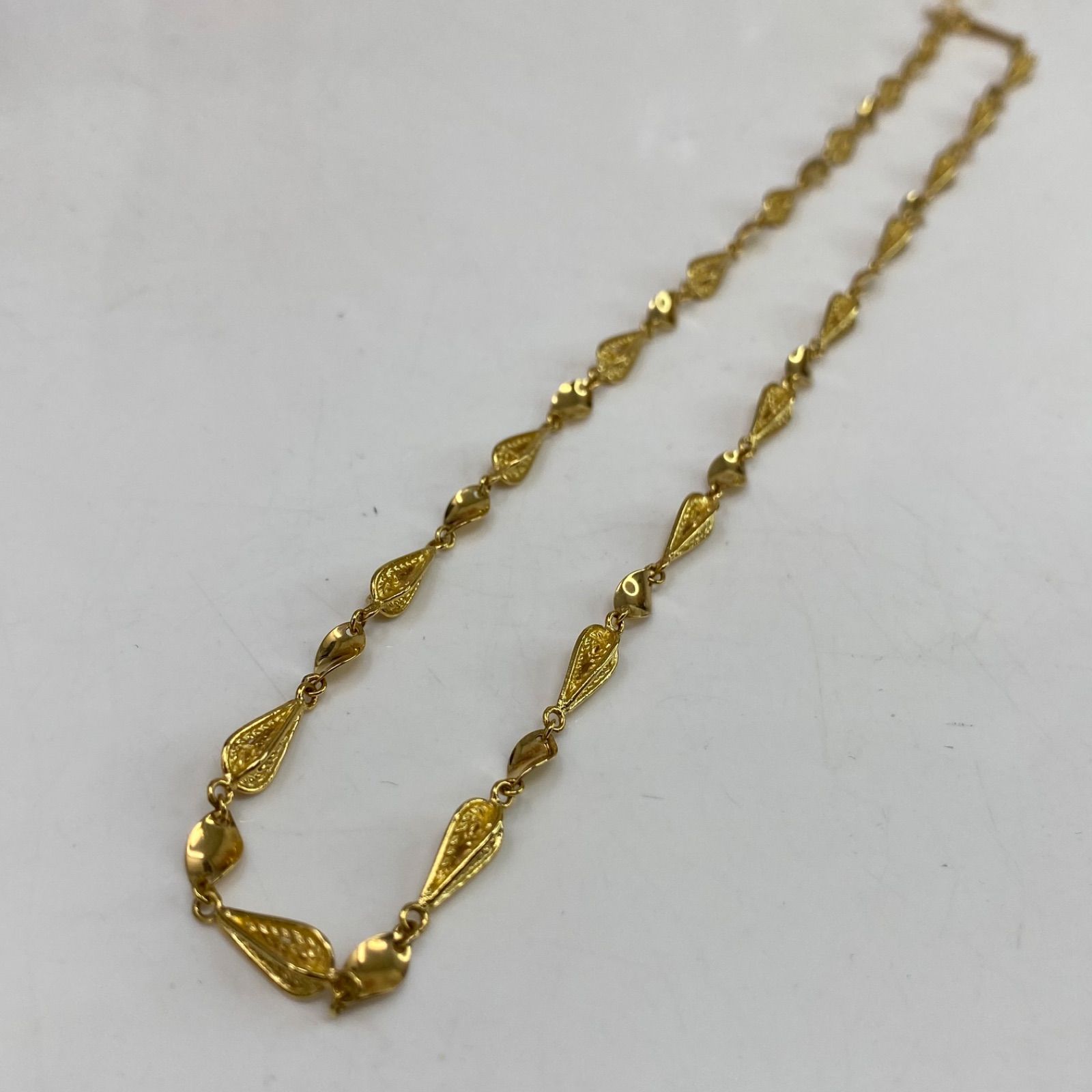 used k18YG AU750 18金 ネックレス 42センチ - メルカリ