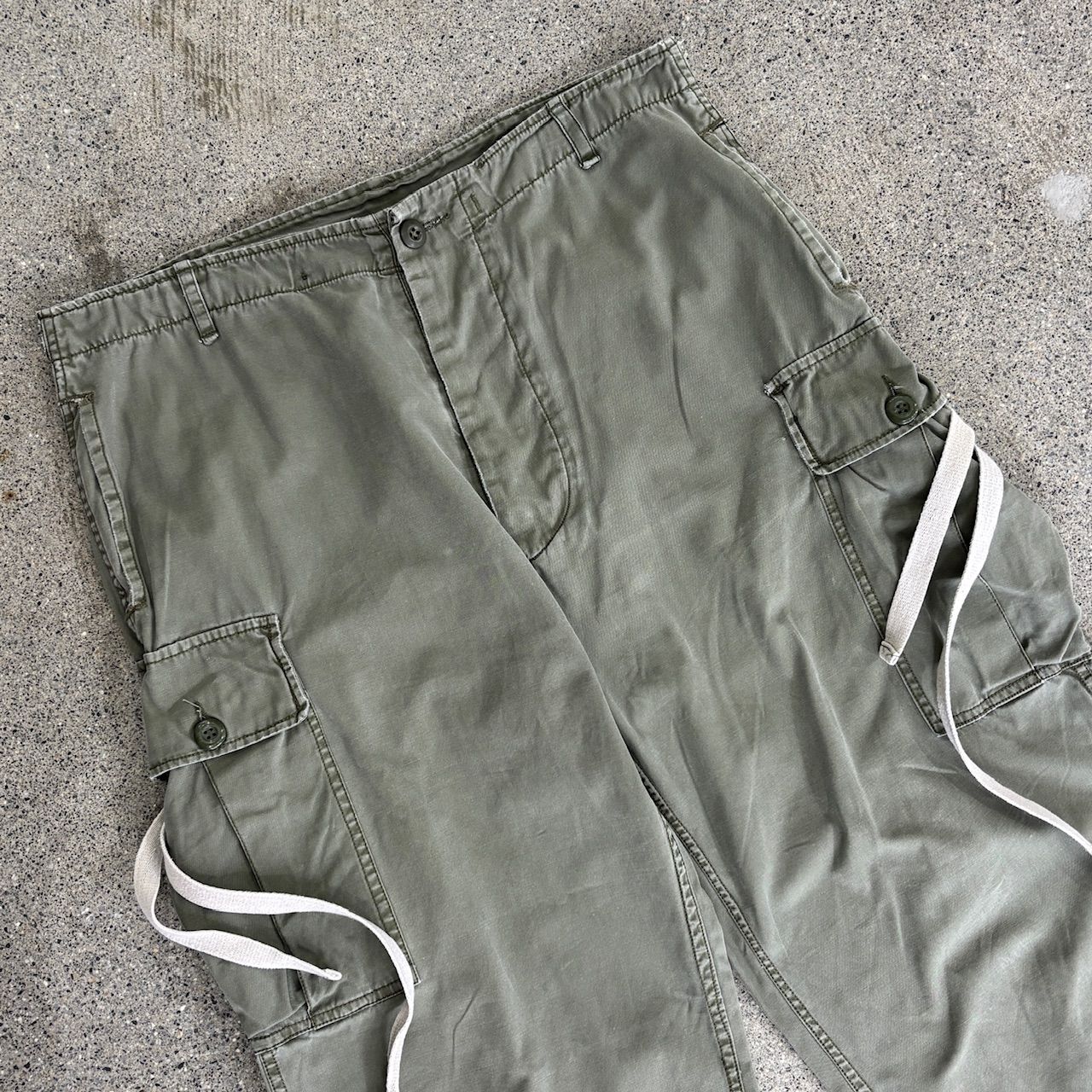 Military 64s US ARMY Jungle Fatigue Pants W34 L31 1st White Pattern