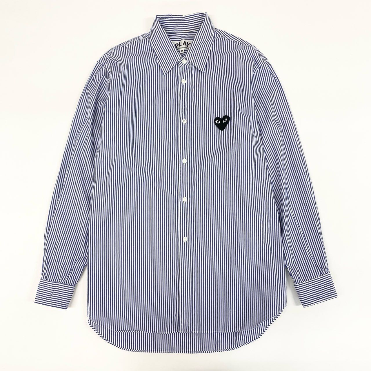 コムデギャルソン　青ストライプ 長袖シャツ COMME des GARCONS コムデギャルソン SHIRT シャツ FI-B035