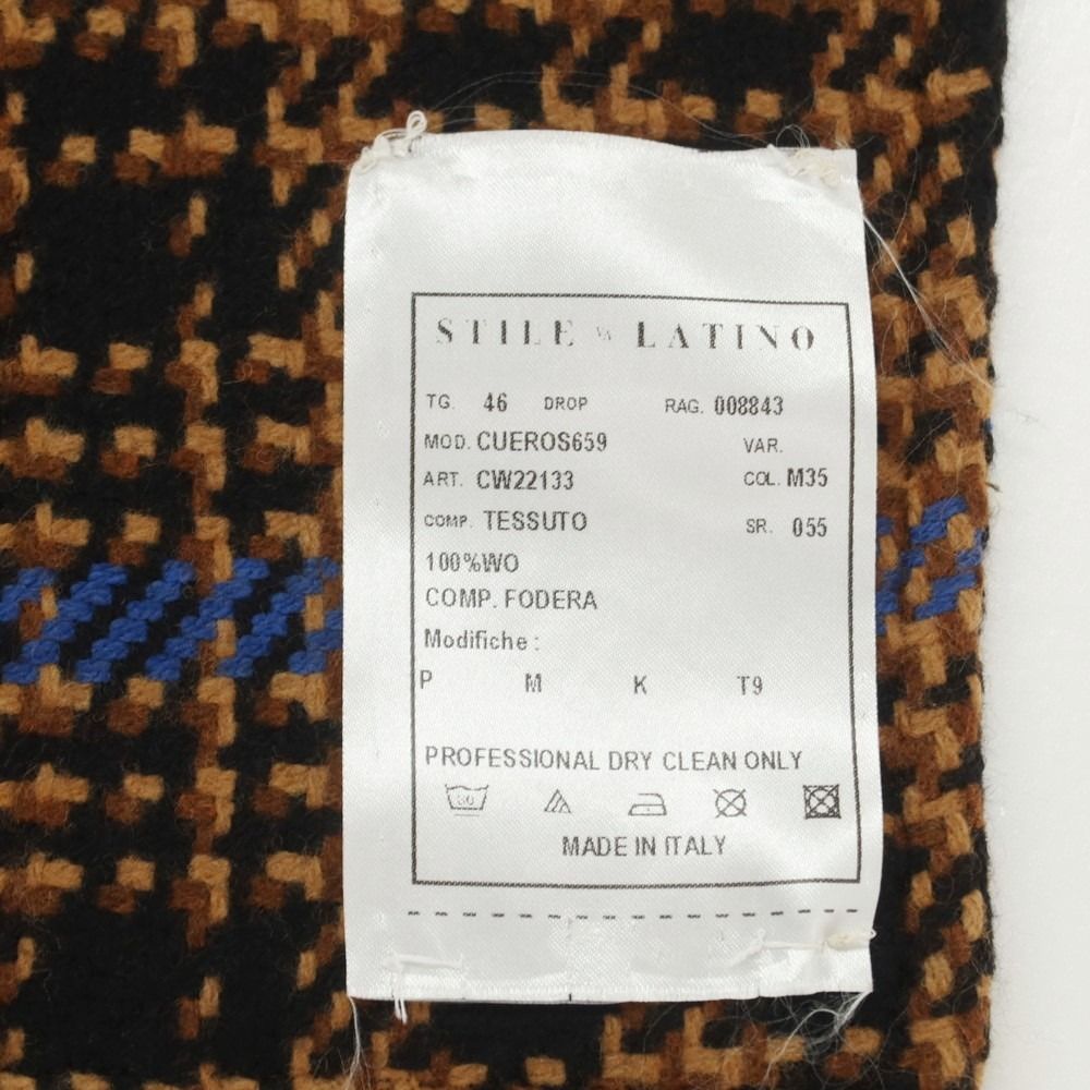 新品アウトレット】スティレ ラティーノ STILE LATINO ウール チェック