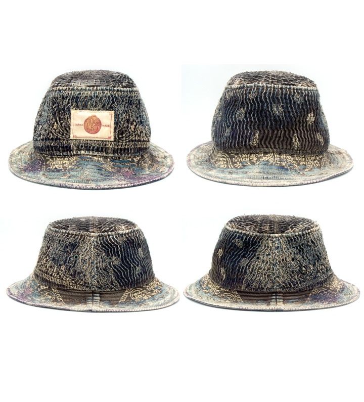 プロレタリアート PROLETA RE ART 【 BORO HAT 】 ロゴ ワッペン 再構築 バケット ハット　n6782