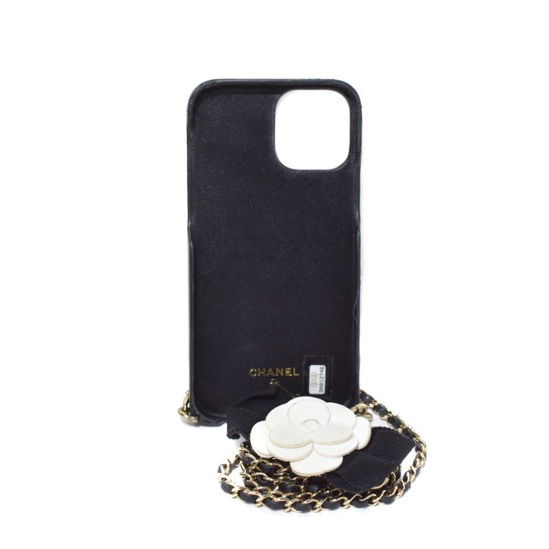 中古】シャネル CHANEL マトラッセ ココマーク スマホケース iPhone