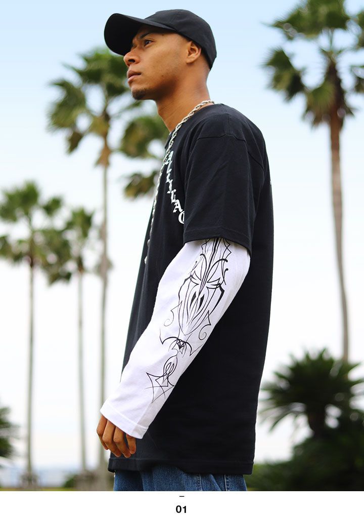 ACE FLAG セットアップ 重ね着 半袖 Tシャツ 長袖 ロンT ブランド