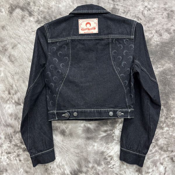 未使用】Marine serre/マリーンセル MOON LASER DENIM CROPPED