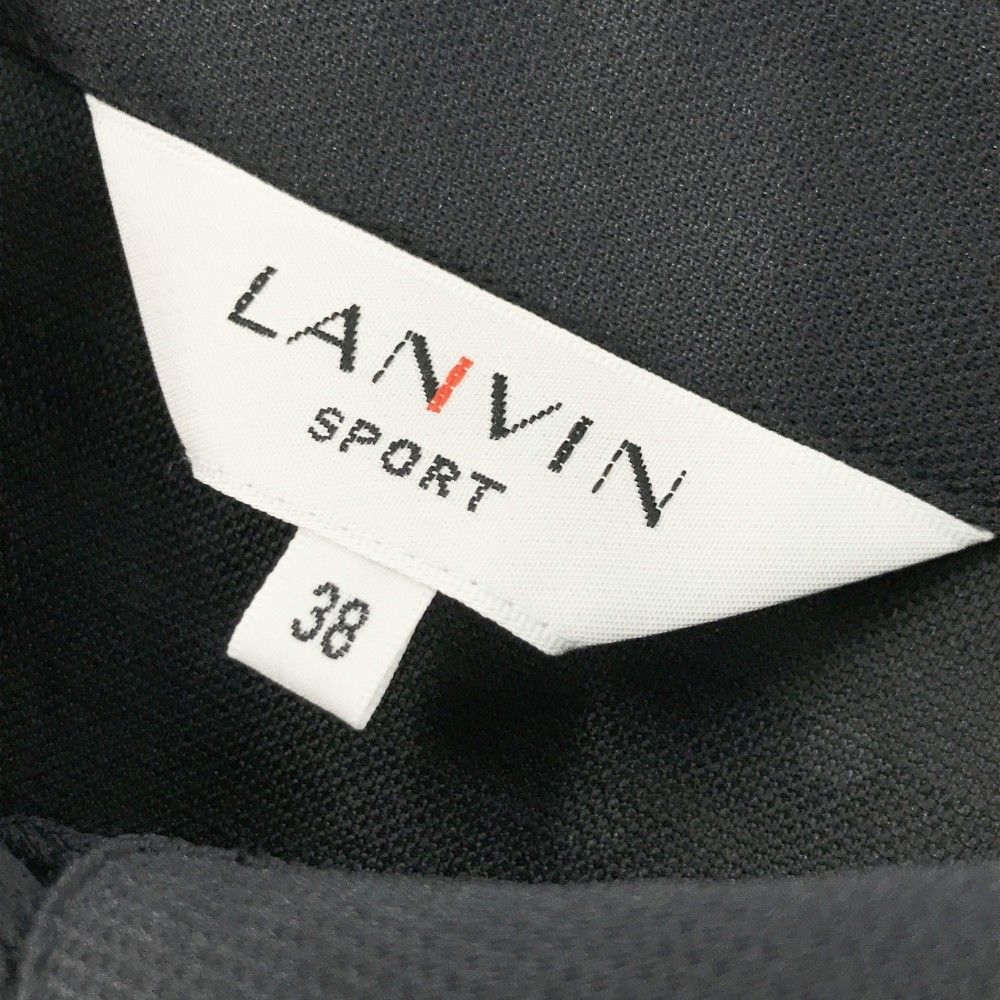 LANVIN SPORT ランバンスポール　ワンピース　ロゴ　半袖　黒　白　38 サイズ：38 LANVIN SPORT ランバン スポール 半袖ワンピース