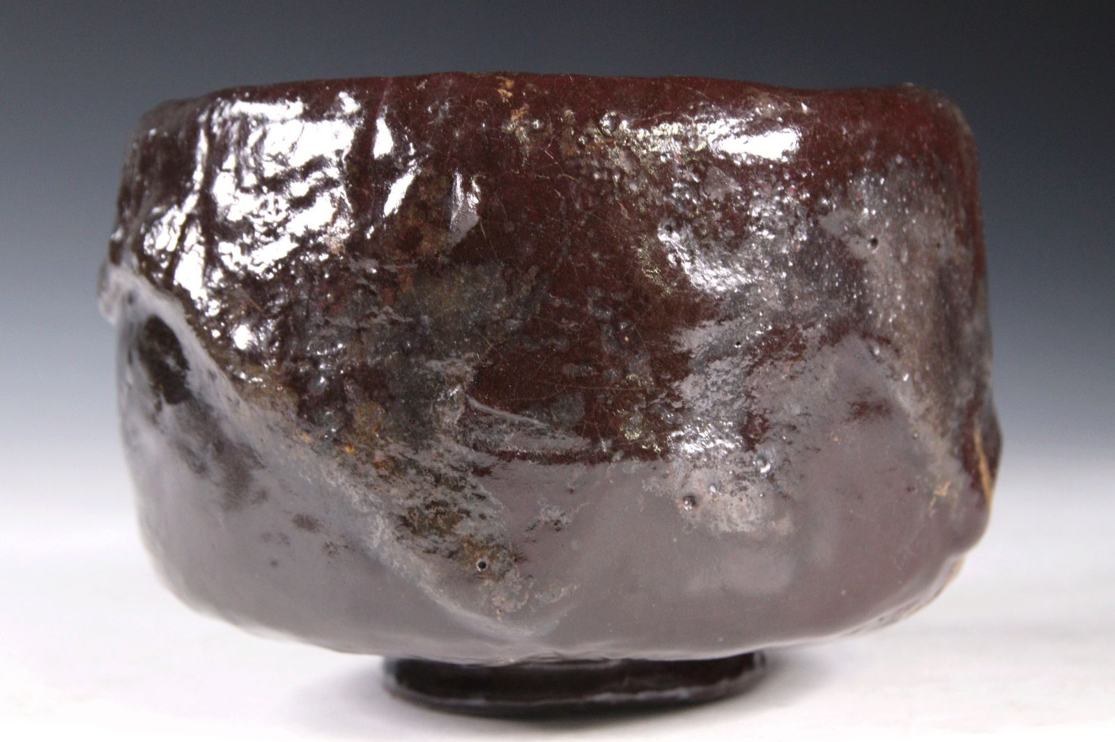 小川篁作 黒楽茶碗 11.5cm 共箱 茶道具 唐物 骨董 古美術 楾 Y85