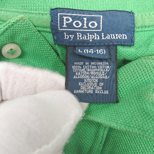 ◇ ⊂ POLO byRALH LAUREN 刺繍 半袖 ポロシャツ サイズL