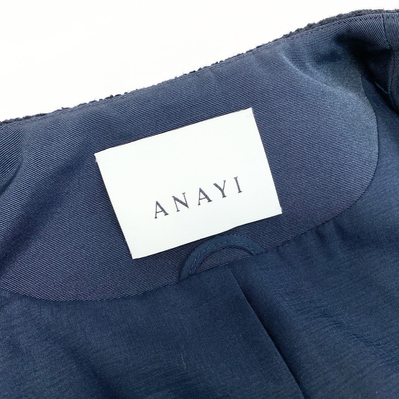 68g21 《美品》 ANAYI アナイ パールボタン ツイードベスト 34