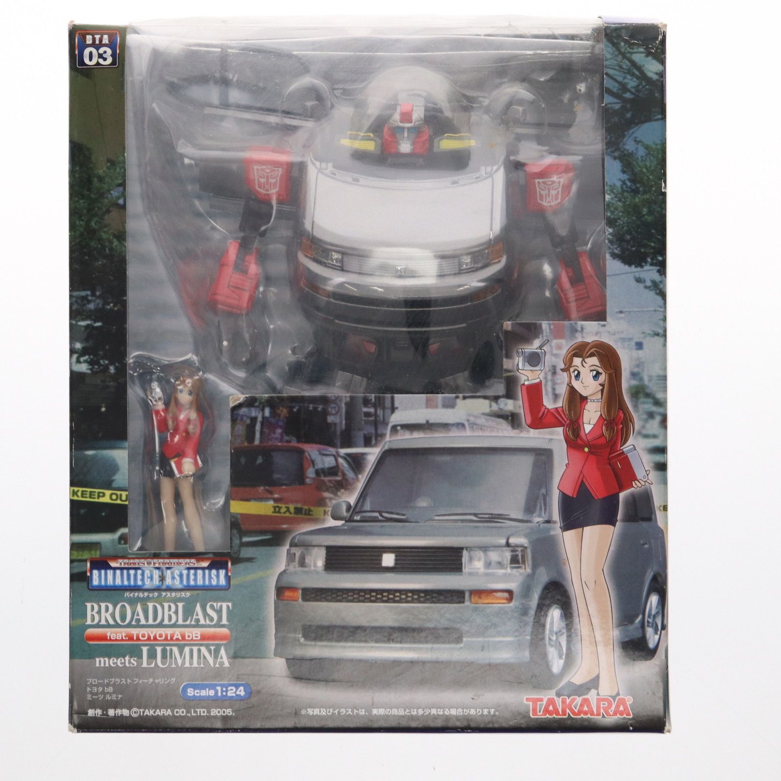 トランスフォーマー バイナルテック アスタリスク BTA-03 1/24 ブロードブラスト feat トヨタ bB meets ルミナ 完成トイ タカラ