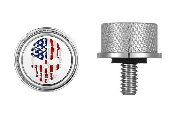ステンレス シート スクリュー COLORED AMERICAN FLAG SKULL