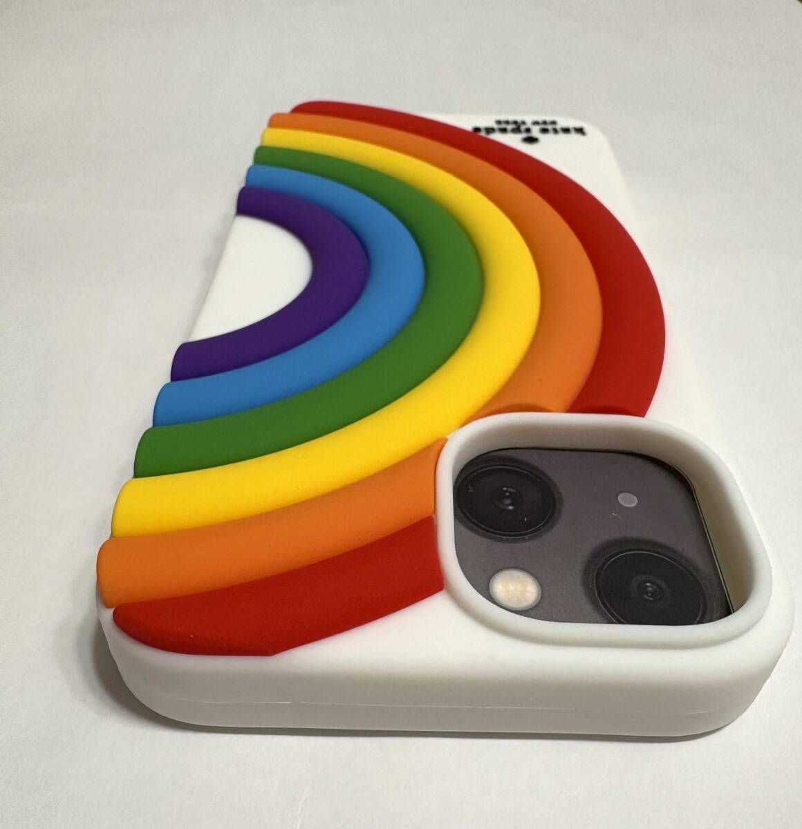 KATE SPADE セール ケイトスペード iPhone14 Pro レインボー 虹 立体的