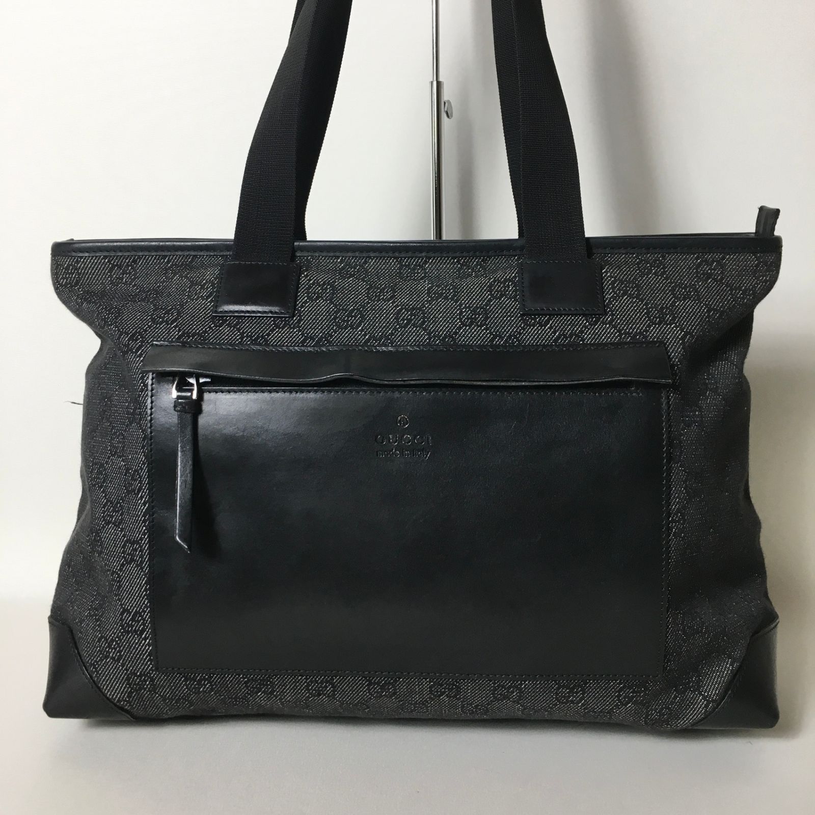 2507-236｜美品｜グッチ GGキャンバス トートバッグ ブラック 2507-236｜美品｜グッチ GGキャンバス トートバッグ ブラック