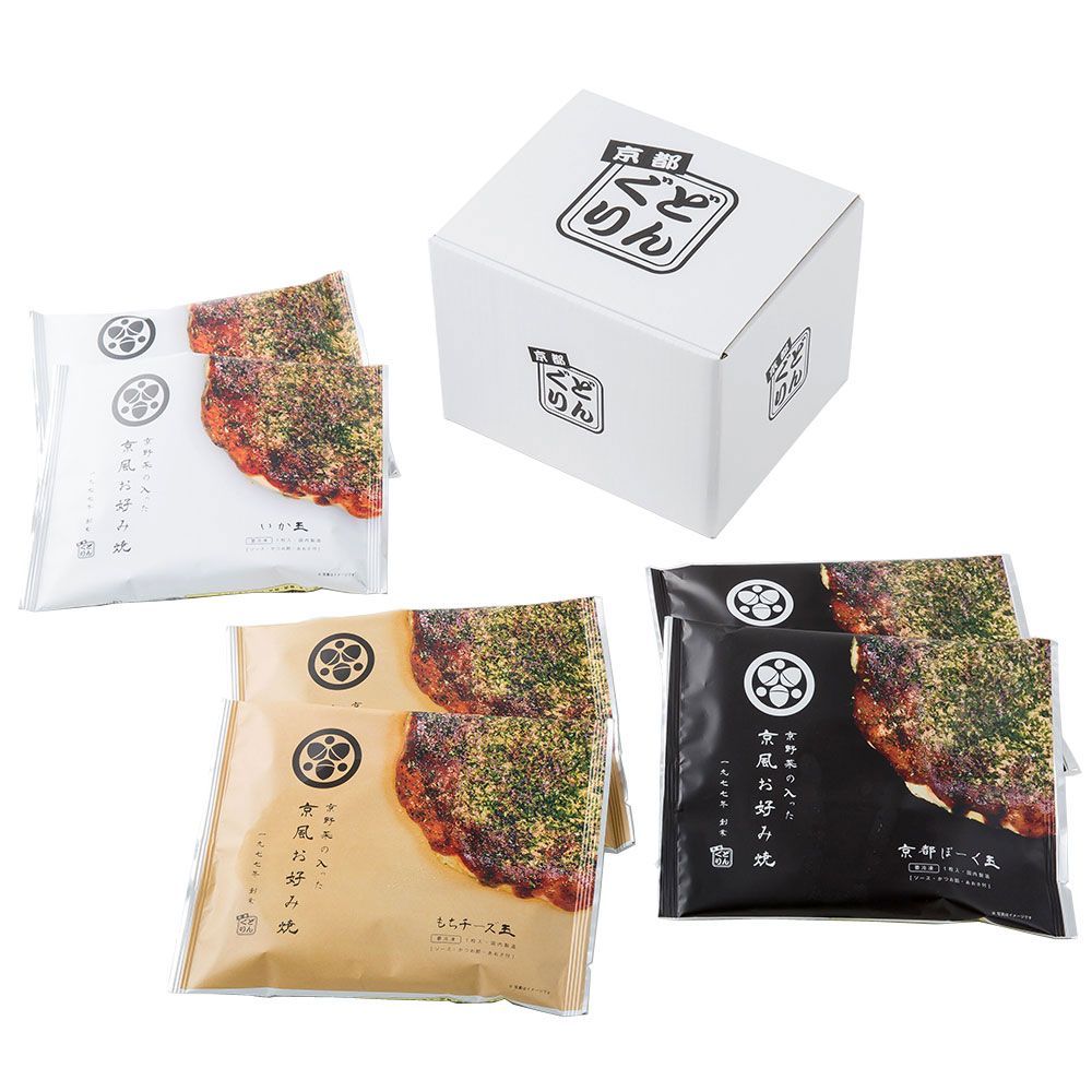 どんぐり様 食品 「京都どんぐり」 京野菜の入った京風お好み焼きセット (3種・計6