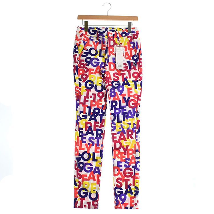 新古品です パーリーゲイツ レディース 0 S相当 ロングパンツ 古着ゴルフウェア