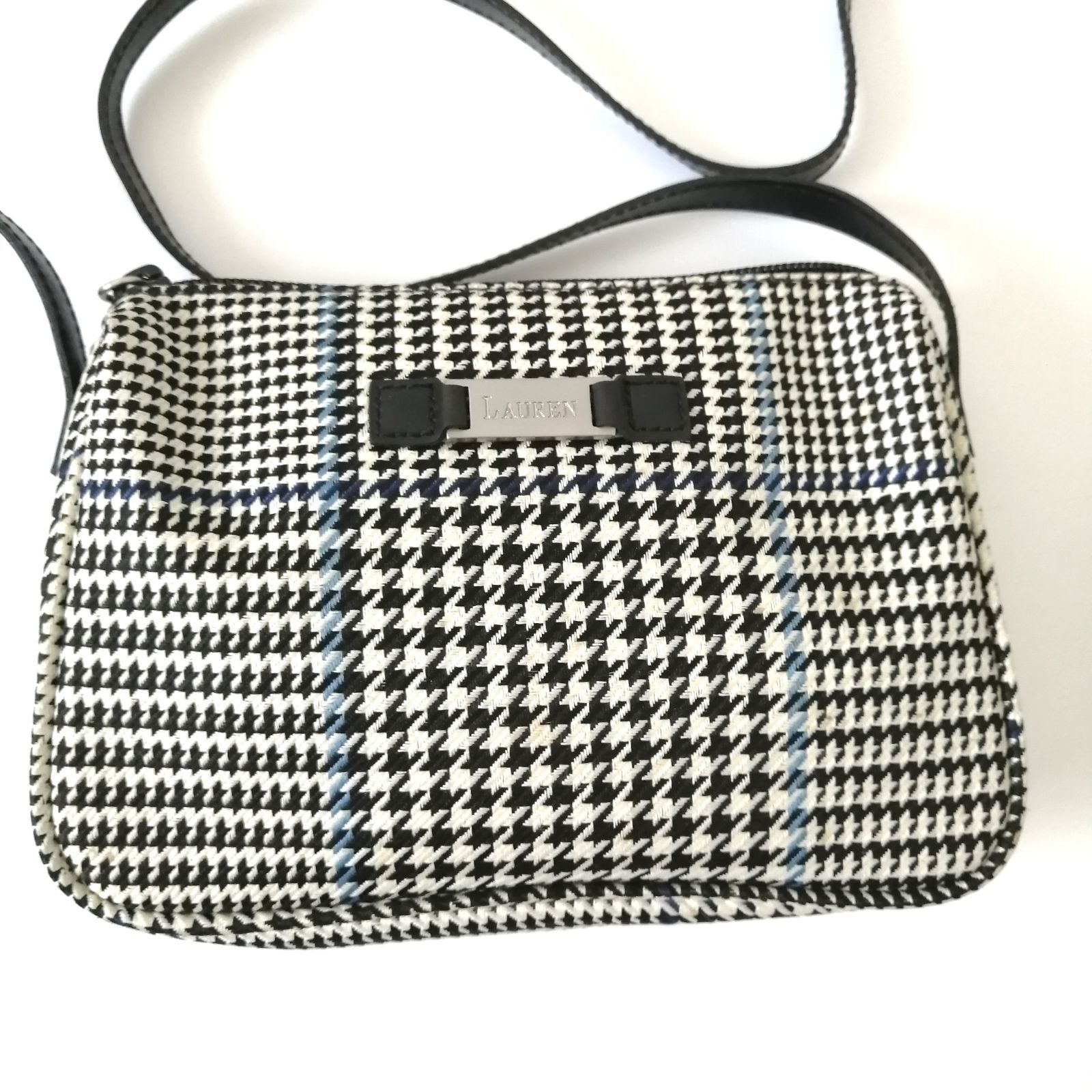 良品 ラルフローレン ショルダーバッグ ポシェット チェック 千鳥格子