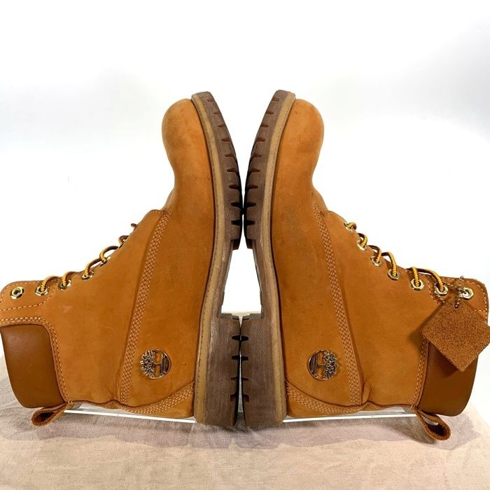  Timberland ティンバーランド STUSSY ステューシー サイドジップ イエローブーツ ライトブラウン 6129 A Size US 10.5 28.5 cm ウエスタンブーツ ブーツ 革靴