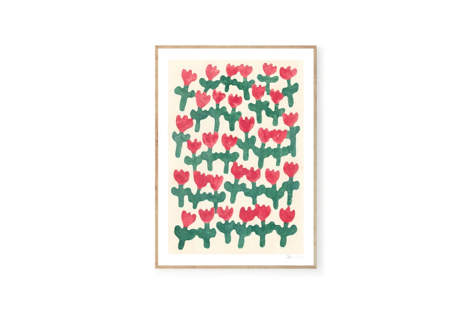 ポスター/アートプリント　A4　Dancing Red Flowers/124x17366-A4