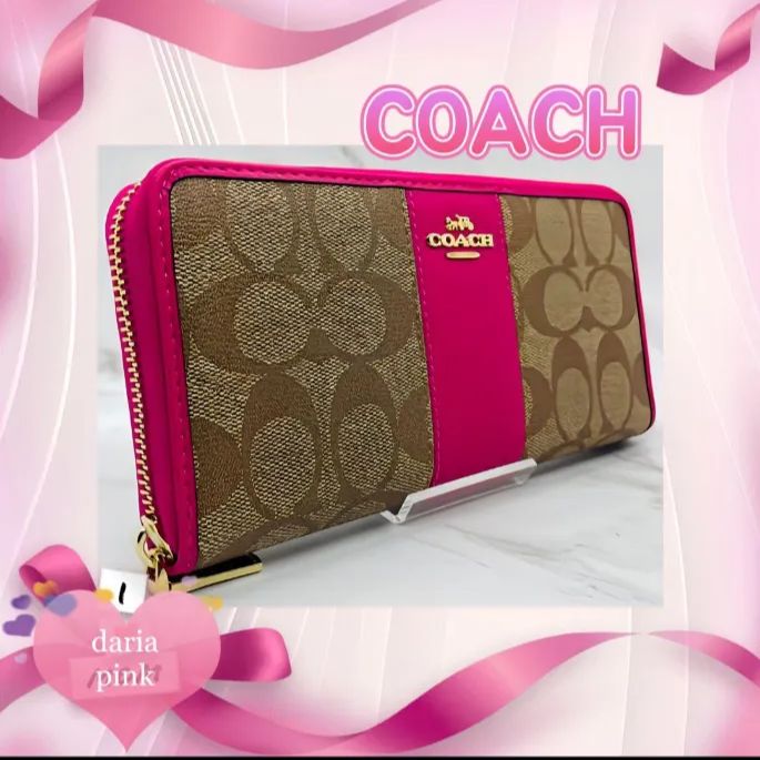 ✳️ Sale 匿名配送 新品 ✳️ COACH コーチ 財布 ダリア ピンク