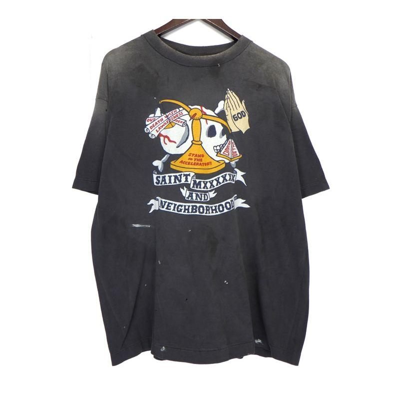 SAINT NBHD スカルプリント Tシャツ XL SAINT NBHD スカルプリント Tシャツ XL