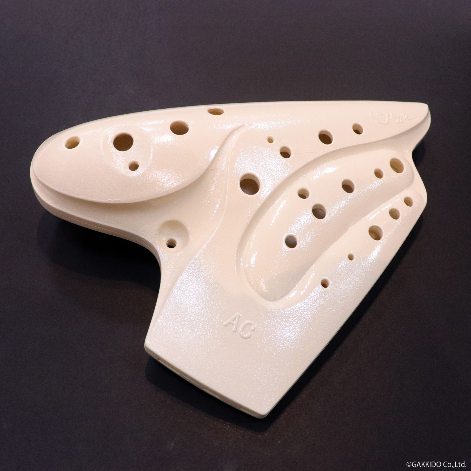 Jiegle プラスチック製トリプルオカリナ AC調 アイボリー