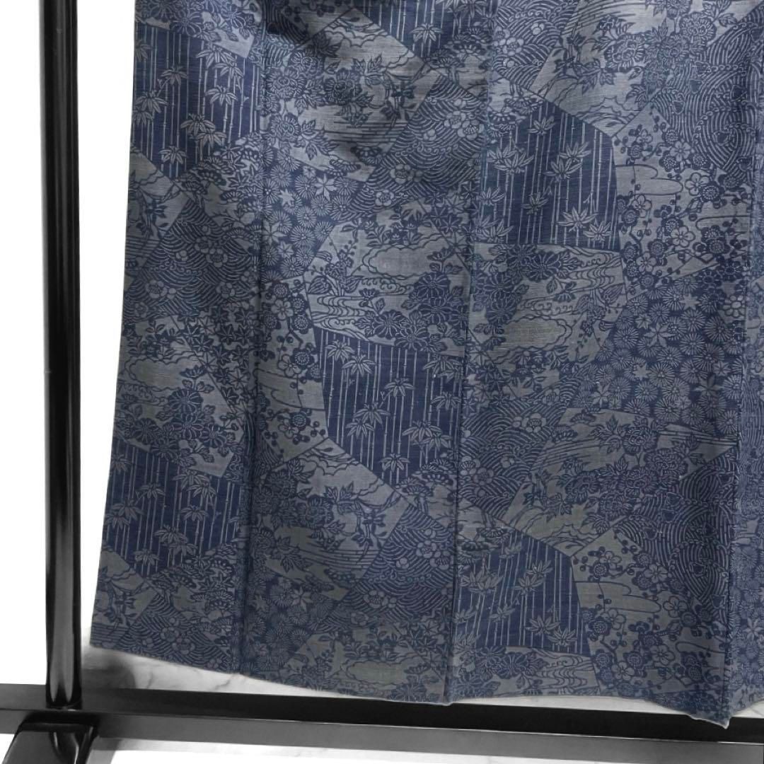 小紋 紬 裂取り 松竹梅 菊 牡丹 流水 波 着物 014a d - メルカリ 