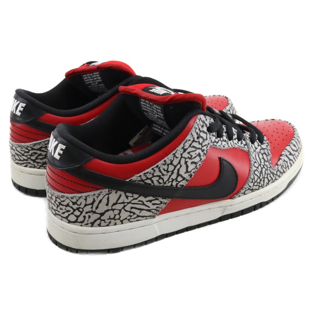 NIKE SB (ナイキエスビー) 【観賞用 2012年製】12SS DUNK LOW PREMIUM SB SUPREME ダンク ロー シュプリーム セメント ローカットスニーカー レッド US9/27.0cm 313170-600